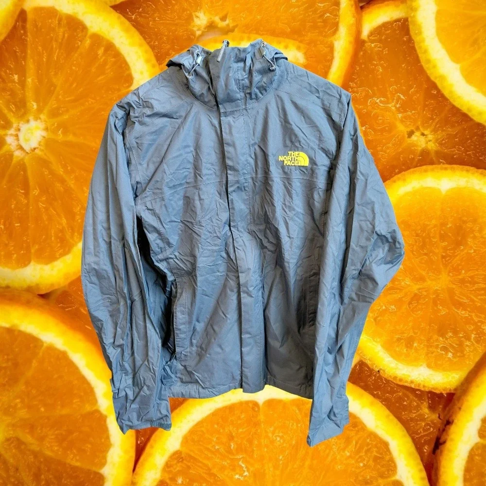 The North‎ Face Mens Waterproof Hooded Rain Jacket Blue XS Lightweight
